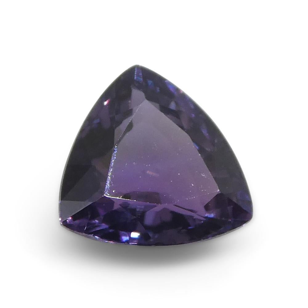 1.04ct Trillion Purple Sapphire from Madagascar Unheated For Sale 7