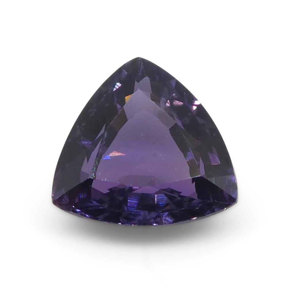 1.04ct Trillion Purple Sapphire from Madagascar Unheated For Sale 8