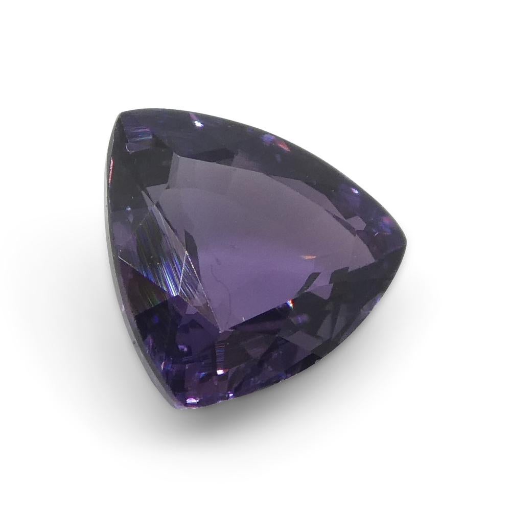 1.04ct Trillion Purple Sapphire from Madagascar Unheated In New Condition For Sale In Toronto, Ontario