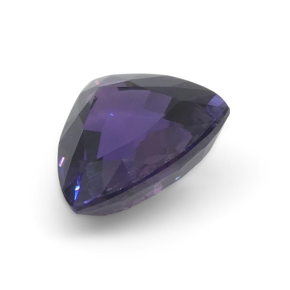 1.04ct Trillion Purple Sapphire from Madagascar Unheated For Sale 2