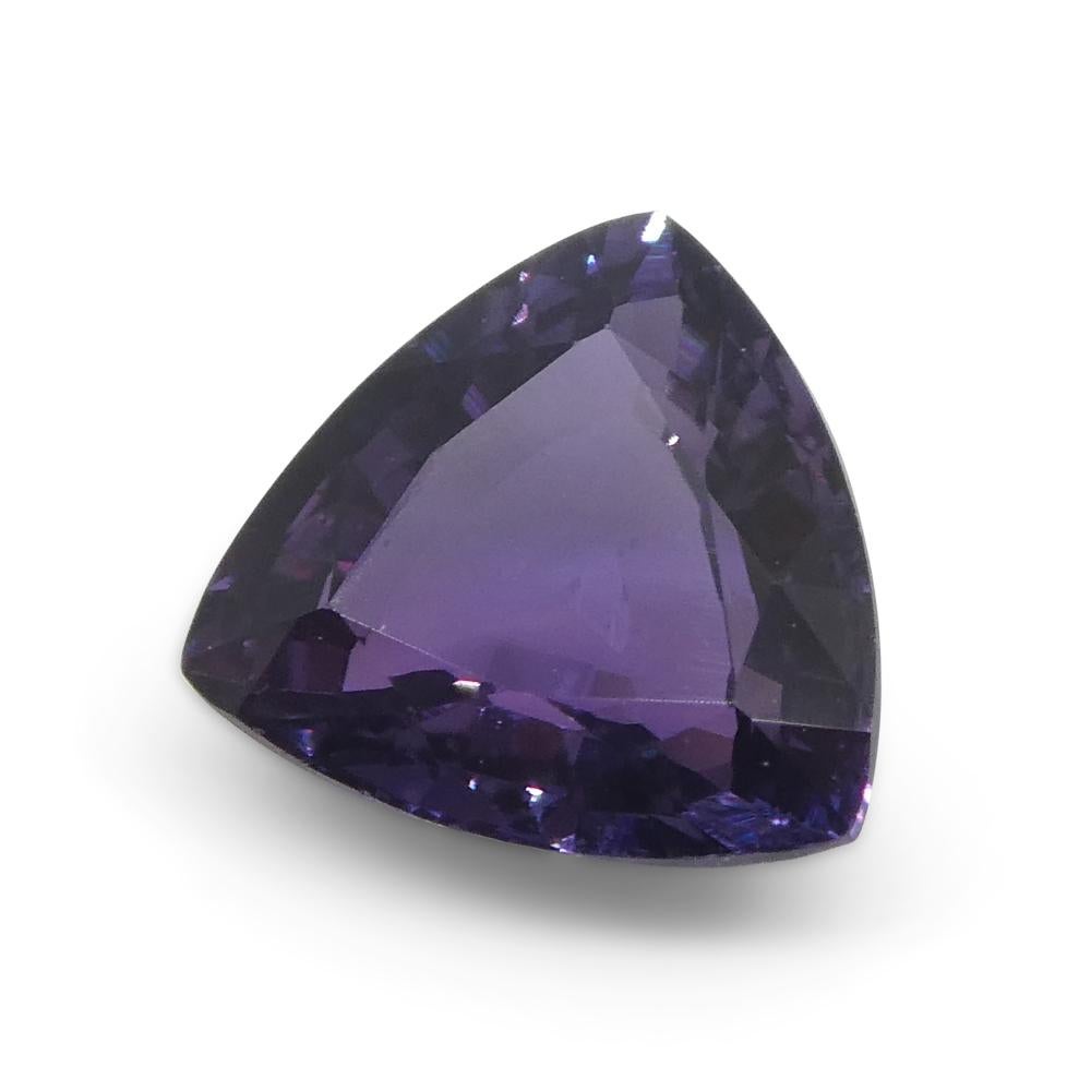 1.04ct Trillion Purple Sapphire from Madagascar Unheated For Sale 3