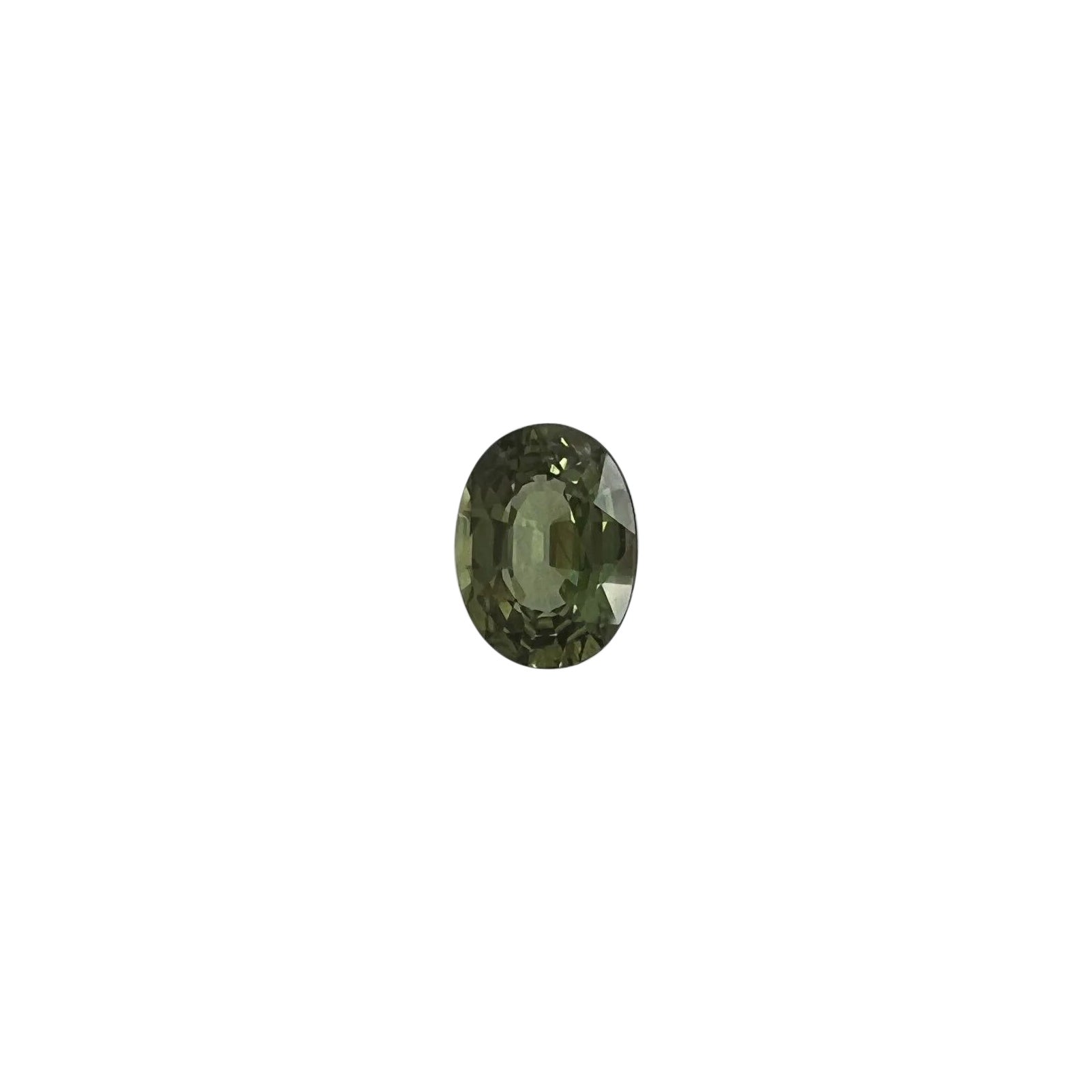 1.04ct Untreated Green Sapphire IGI Certified Unheated Oval Cut Rare Loose Gem For Sale