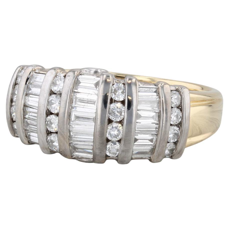 1.04ctw Diamond Ring 18k White Yellow Gold Size 8 Anniversary
