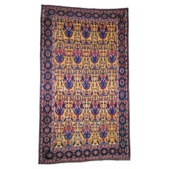 10'4"x17'7" Golden Yellow Antique Zoroastrian Bakhtiari Wool Hand-Knotted Rug