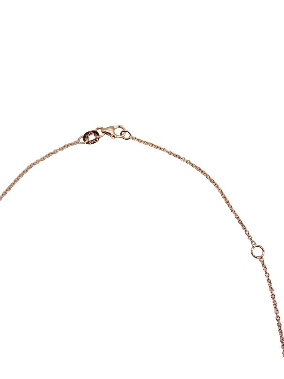 1,05 Karat 7 Stations Diamant by the Yard Halskette aus 14 Karat Roségold im Zustand „Neu“ in Great Neck Plaza, NY