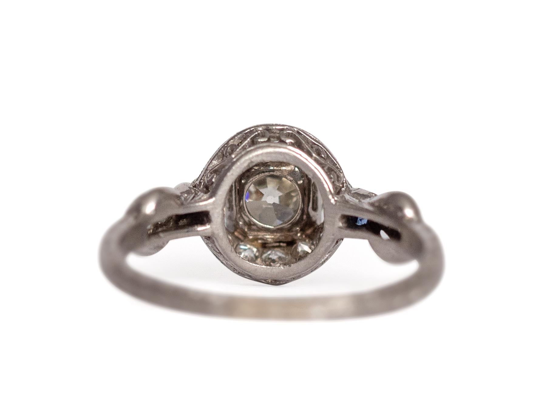 1.05 Carat Art Deco Diamond Platinum Engagement Ring In Good Condition For Sale In Atlanta, GA
