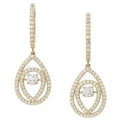 1,05 Karat Crown of Light Diamant-Tropfenohrringe aus 14 Karat Roségold