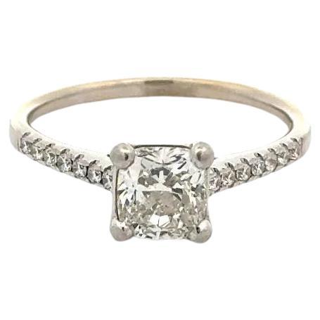 1.05 Carat Cushion Brilliant Cut Diamond GIA Certified Gold Solitaire Ring (bague solitaire en or certifiée GIA)