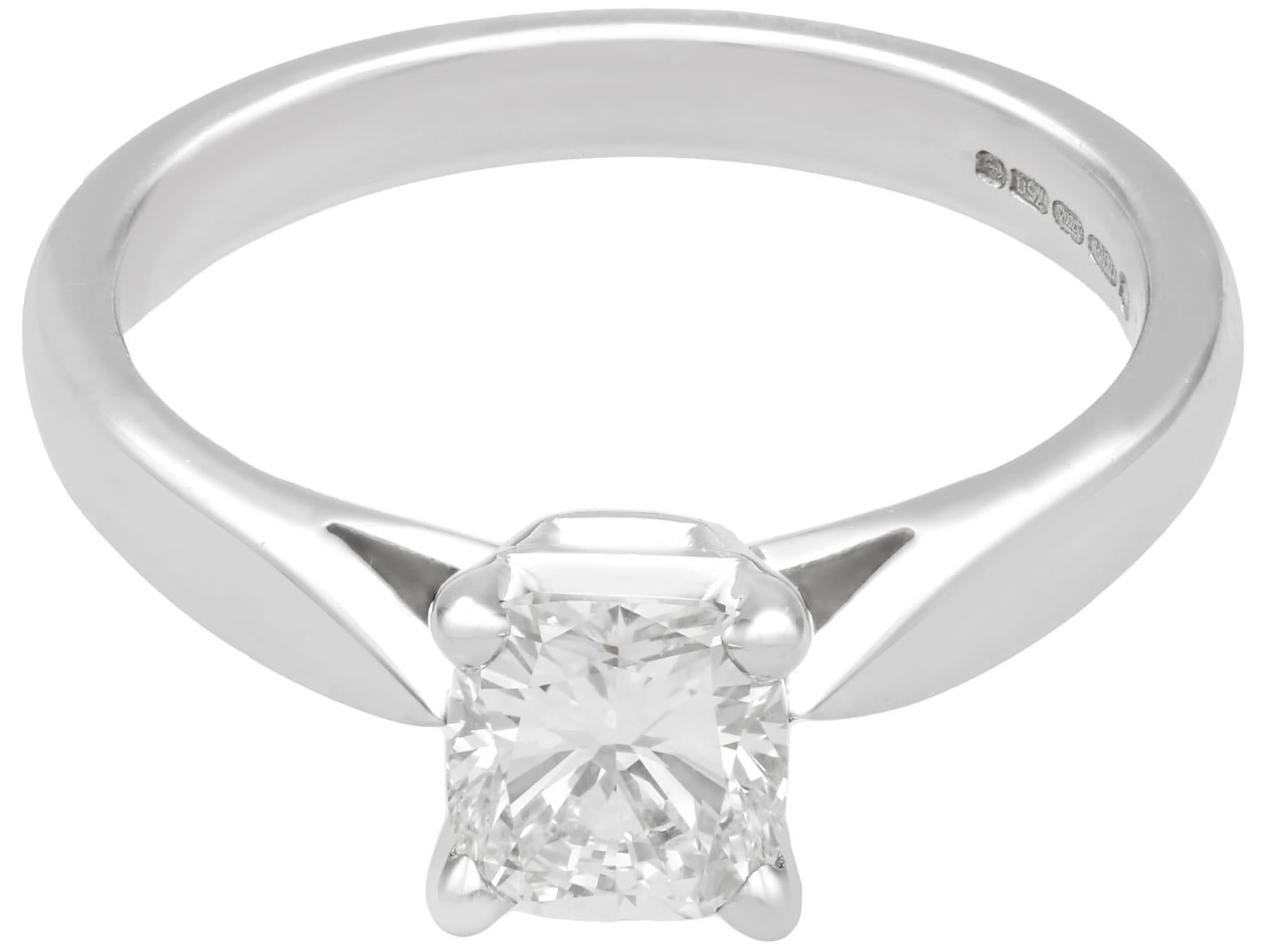 1,05 Karat Diamant und Weißgold Solitär Verlobungsring im Zustand „Hervorragend“ im Angebot in Jesmond, Newcastle Upon Tyne