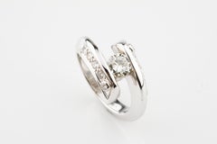 1.05 Carat Diamond Bypass Engagement Ring in White Gold