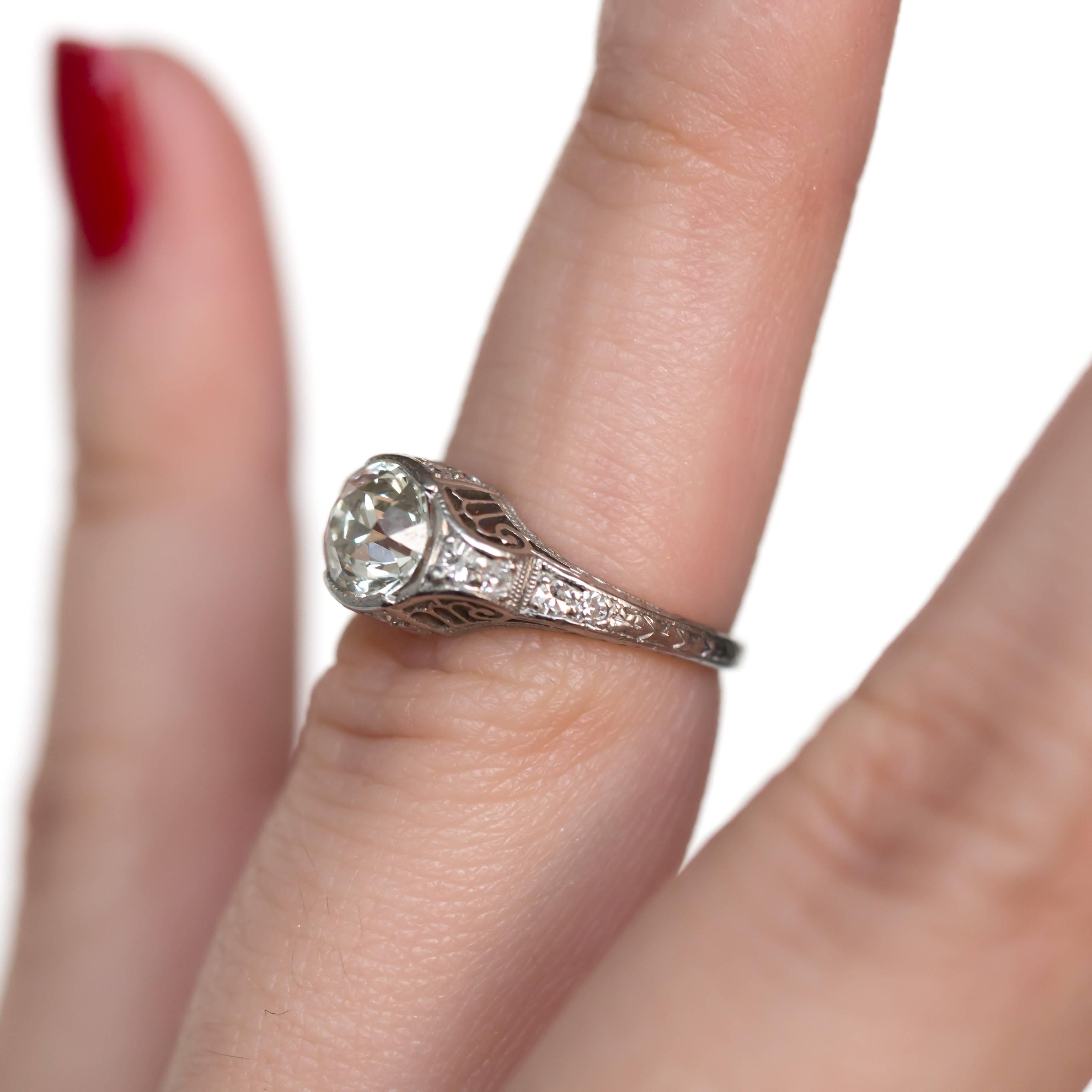 1,05 Karat Diamant Platin Verlobungsring im Angebot 2