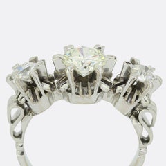 1,05 Karat Diamant-Verlobungsring mit drei Steinen