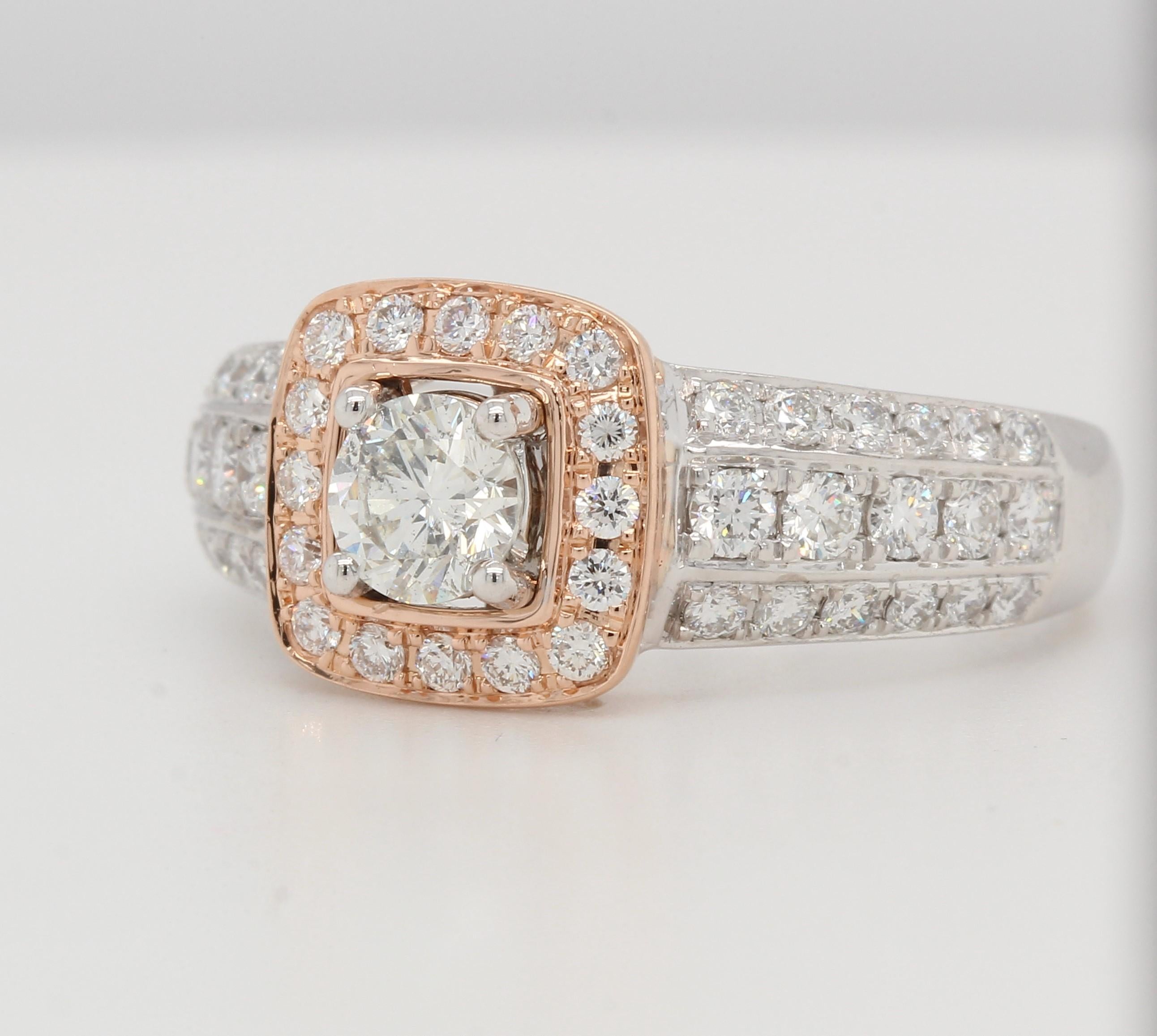 Women's or Men's 1.05 Carat Diamond Wedding Ring in 18 Karat Gold For Sale
