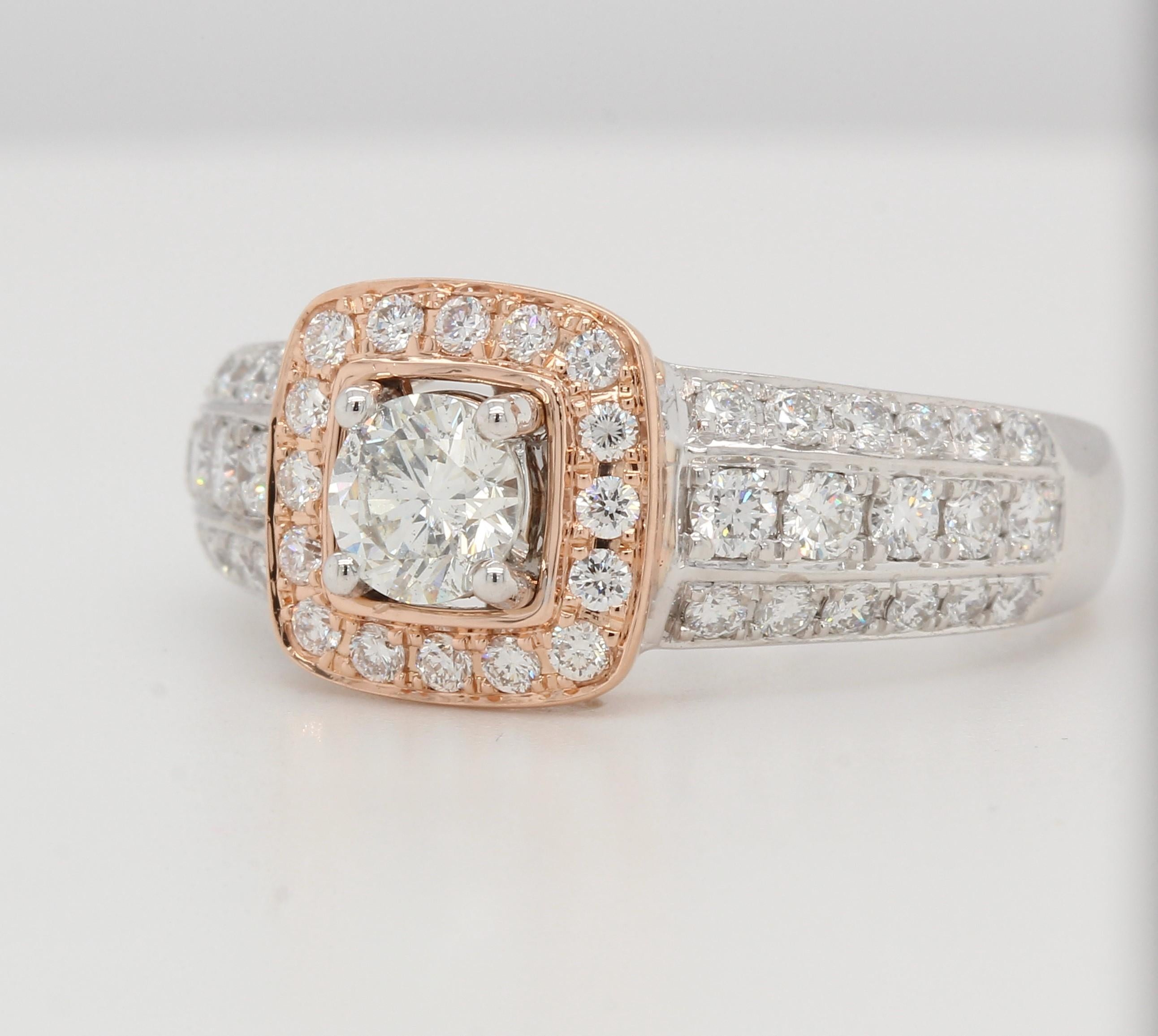 1,05 Karat Diamant-Hochzeitsring aus 18 Karat Gold für Damen oder Herren im Angebot
