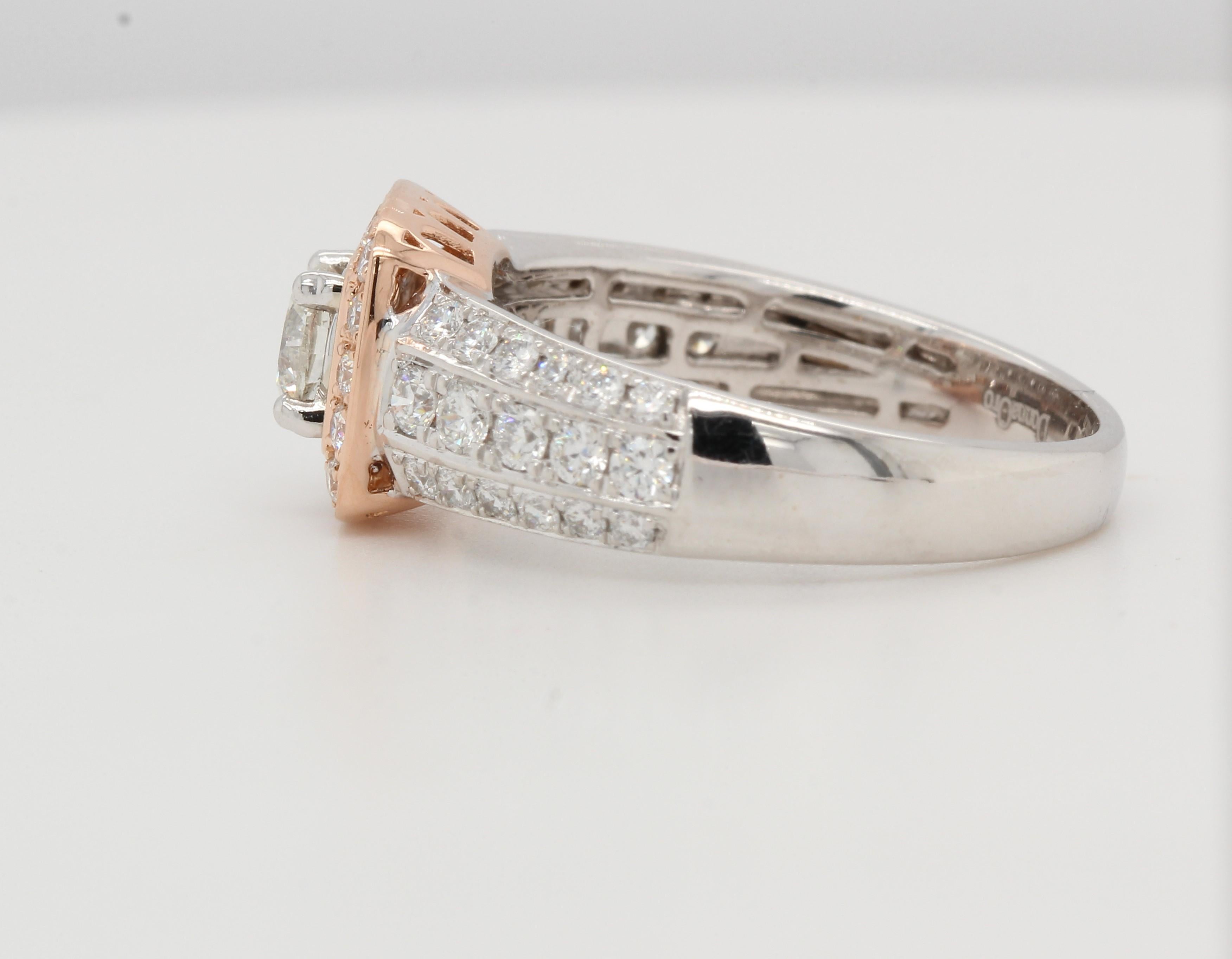 1,05 Karat Diamant-Hochzeitsring aus 18 Karat Gold im Angebot 1