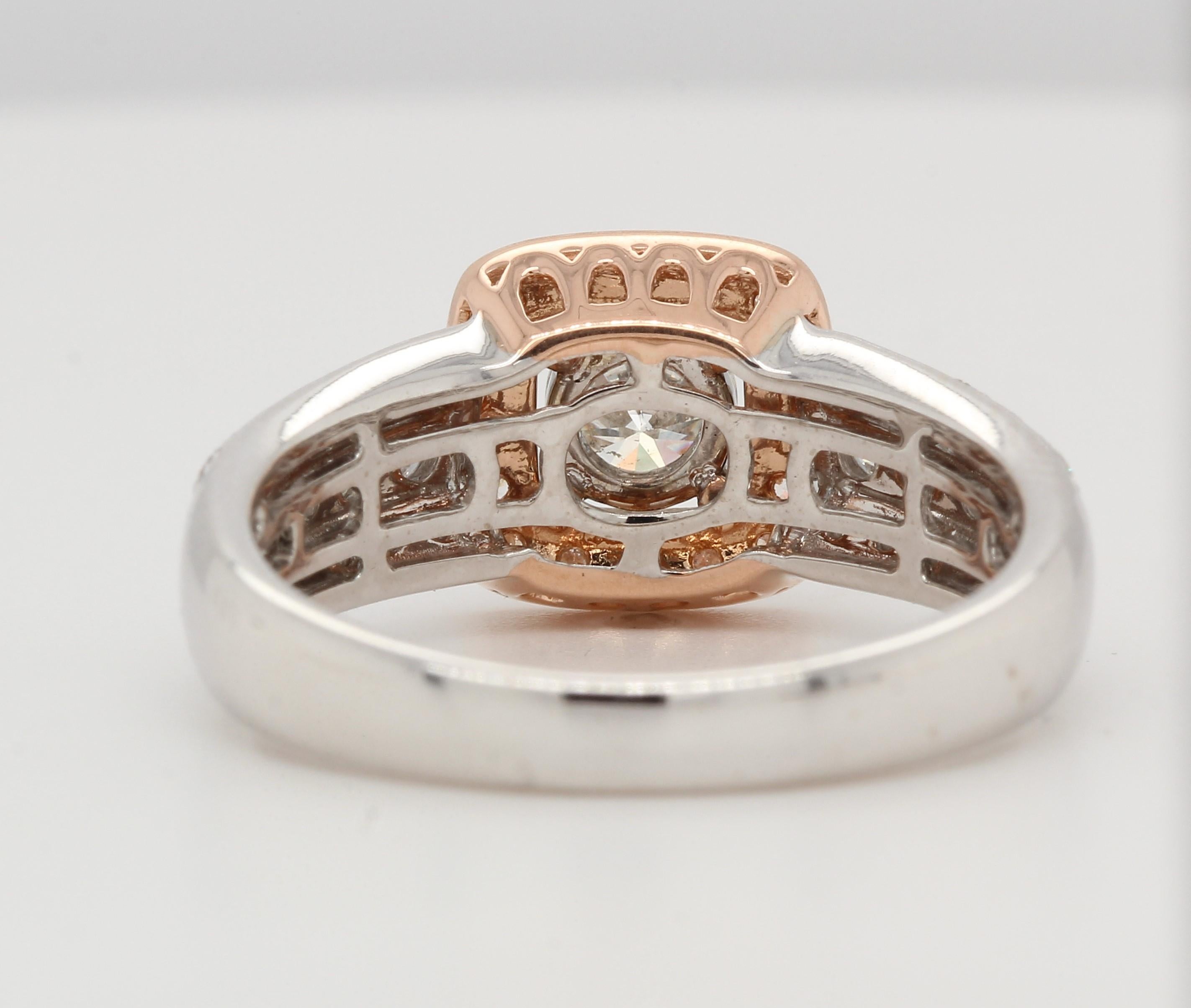1,05 Karat Diamant-Hochzeitsring aus 18 Karat Gold im Angebot 2