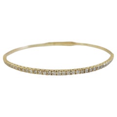 1,05 Karat Flexibler Armreif aus Gelbgold 14 Karat Tennisarmband