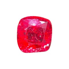 1.05 Carat GIA Certified Burma No Heat Cushion-Cut Pigeon
s Blood Red Ruby