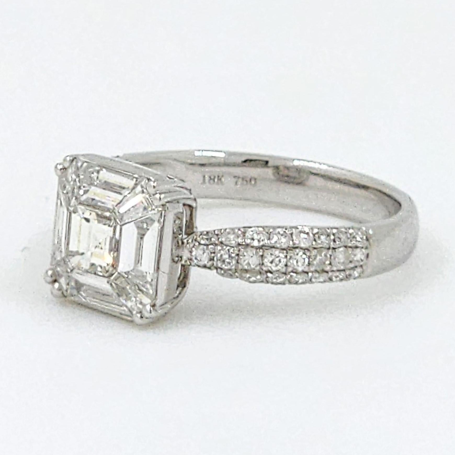 illusion setting engagement ring