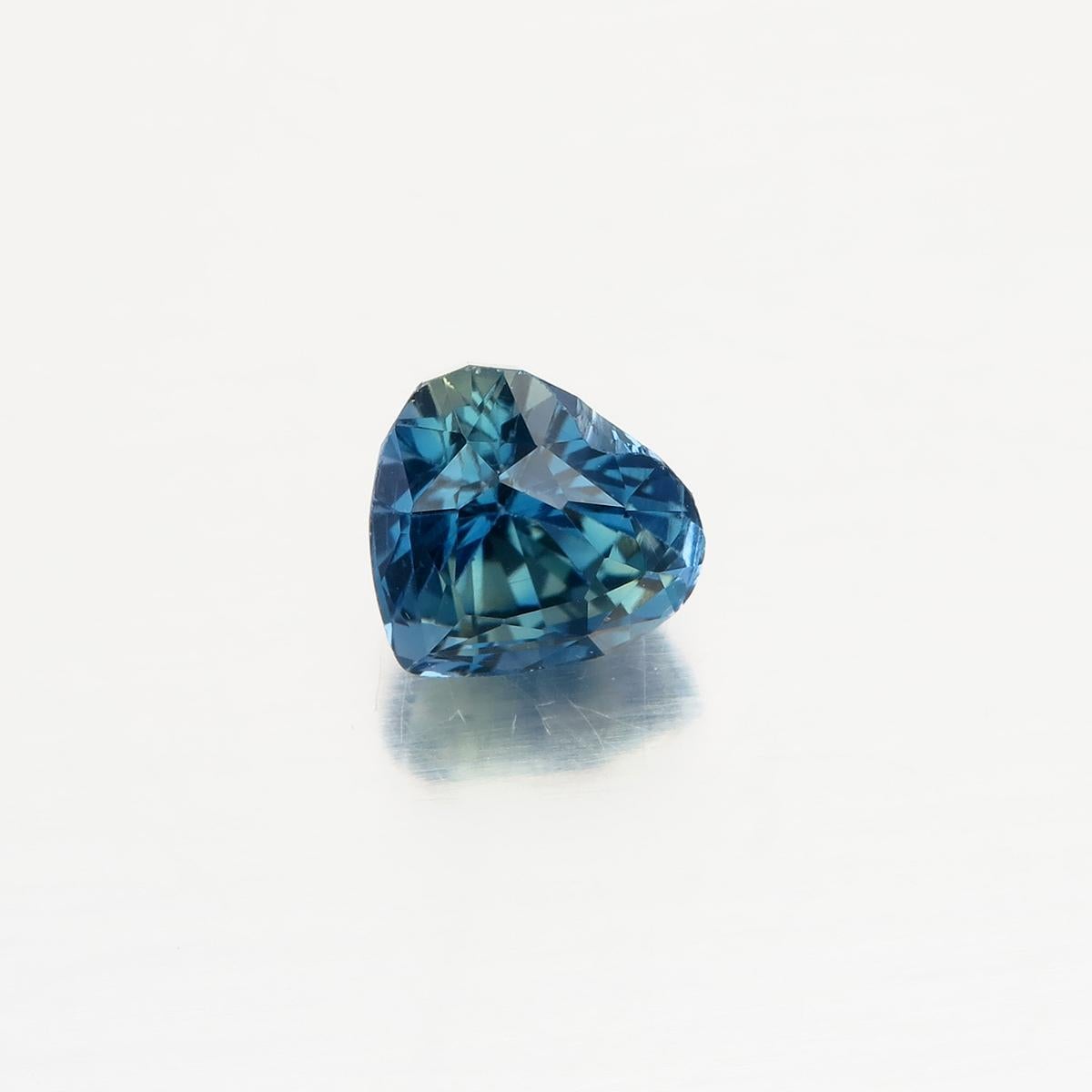 1.05 Carat Indigo Blue Sapphire from Ceylon Sri Lanka
Dimensions: 6.00 x 5.55 x 4.28 mm
Shape: Heart Faceted
Weight: 1.05 carat
Color: The dusky blue color of this gem earns it the Lotus 
