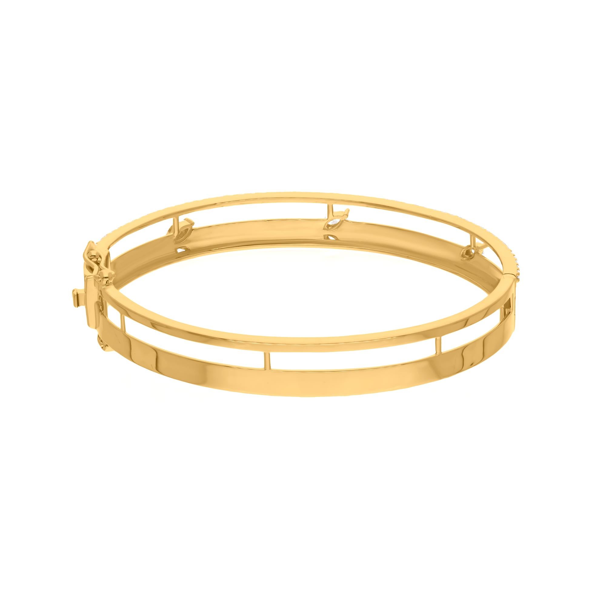 Donna Bracciale con diamanti naturali da 1,05 carati Oro giallo 14 carati Gioielli di pregio in vendita