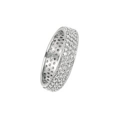 1.05 Carat Natural Diamond Eternity Ring Band G SI 14 Karat White Gold