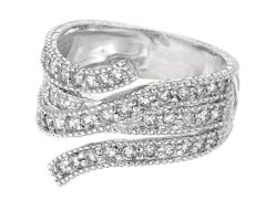 1.05 Carat Natural Diamond Fashion Ring Band G SI 14 Karat White Gold