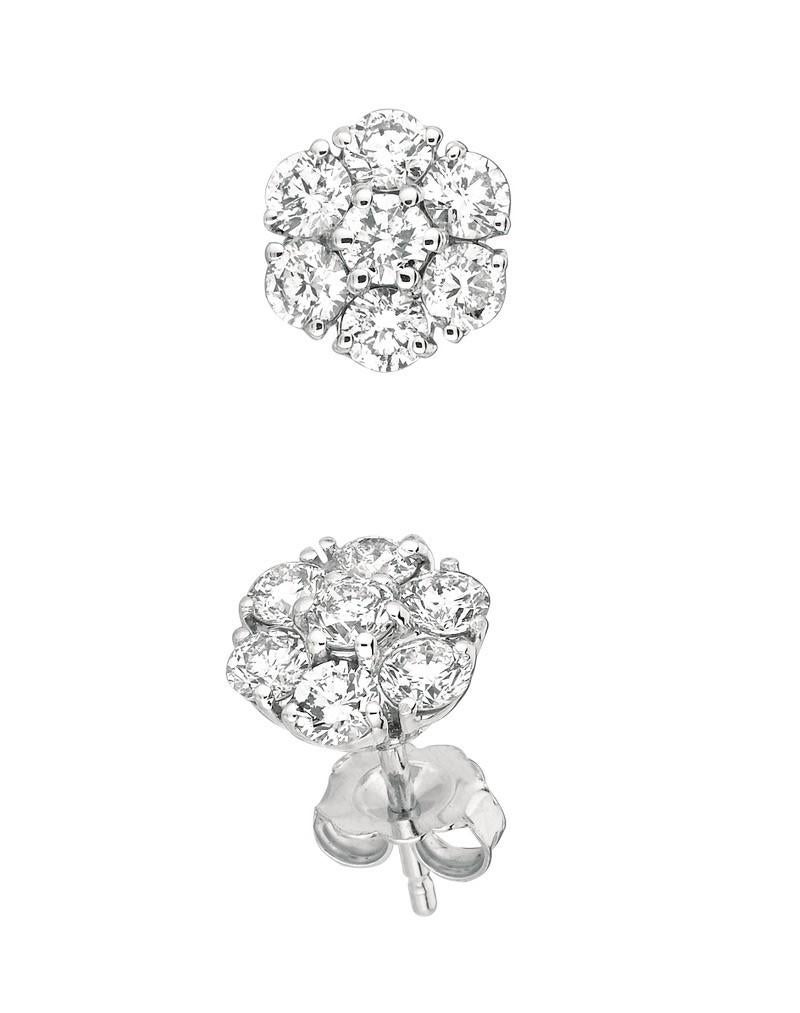 1.05 Carat Natural Diamond Flower Cluster Earrings G SI 14K White Gold

    100% Natural, Not Enhanced in any way Round Cut Diamond Earrings
    1.05CT
    G-H 
    SI  
    14K White Gold 0.98 grams, prong style 
    1/4 inches in diameter
    14