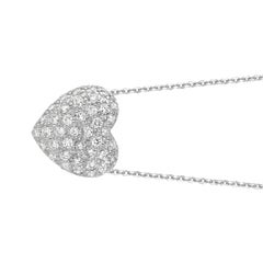 1,05 Karat natürlicher Diamant Herz Halskette Anhänger 14 Karat Weißgold G SI