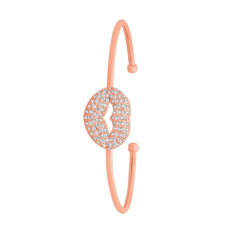 1.05 Carat Natural Diamond Lip Bangle Bracelet G SI 14K Rose Gold

100% Natural Diamonds, Not Enhanced in any way Round Cut Flexible Diamond Bracelet
1.05CT
G-H
SI
14K Rose Gold, Pave Style, 5 Grams
7 inches in length, 9/16 inch in width
90