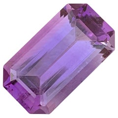 10.5 Carat Natural Loose Amethyst Emerald Shape Gem For Necklace Jewellery 