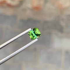 1.05 Carat Natural Loose Blue Green Tourmaline Emerald Shape Gem For Ring