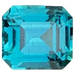 1.05 Carat Natural Loose Blue Tourmaline Asscher Shape Gem