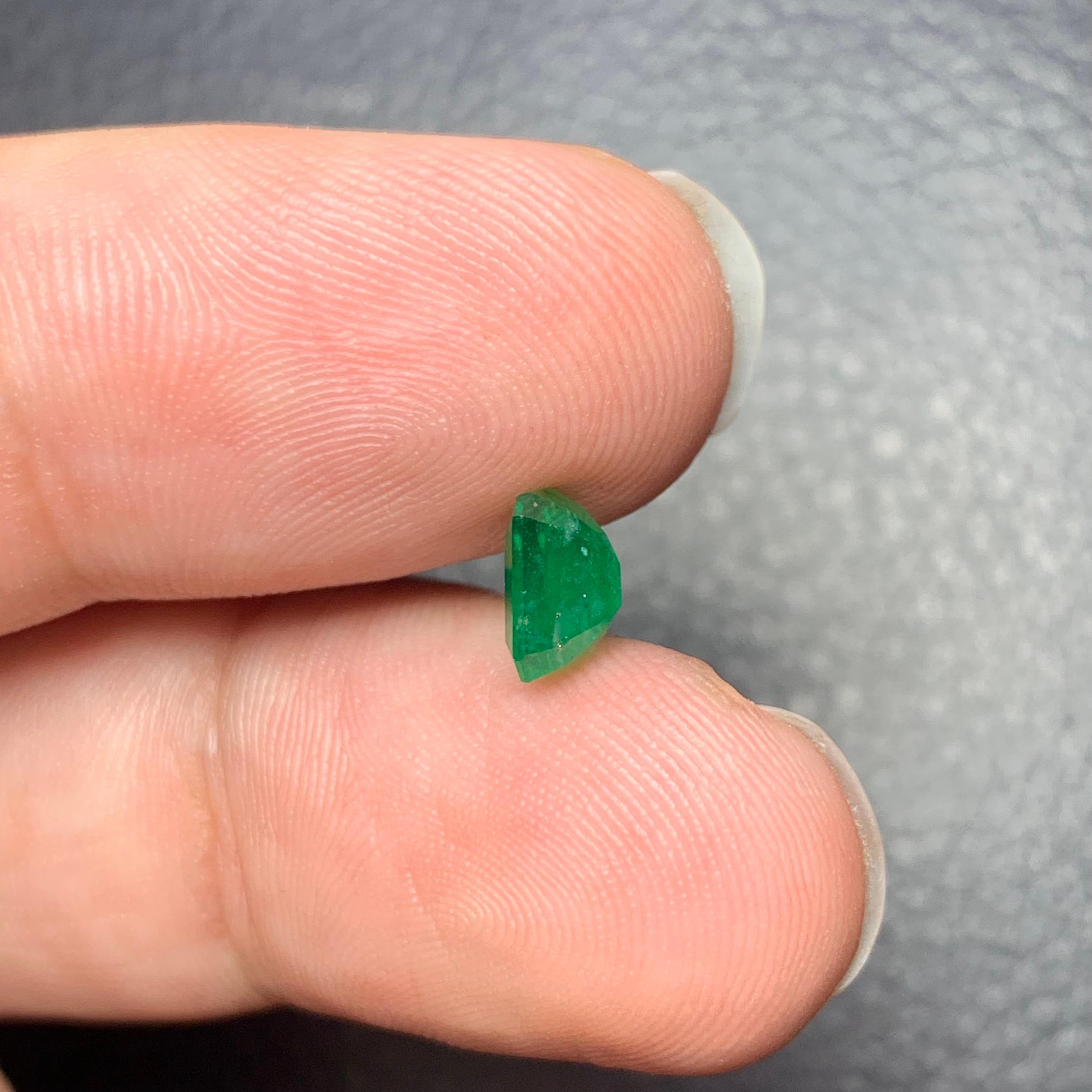 da uomo o donna Gemma di smeraldo naturale sciolta da 1.05 carati proveniente dalla miniera di Swat, Pakistan in vendita