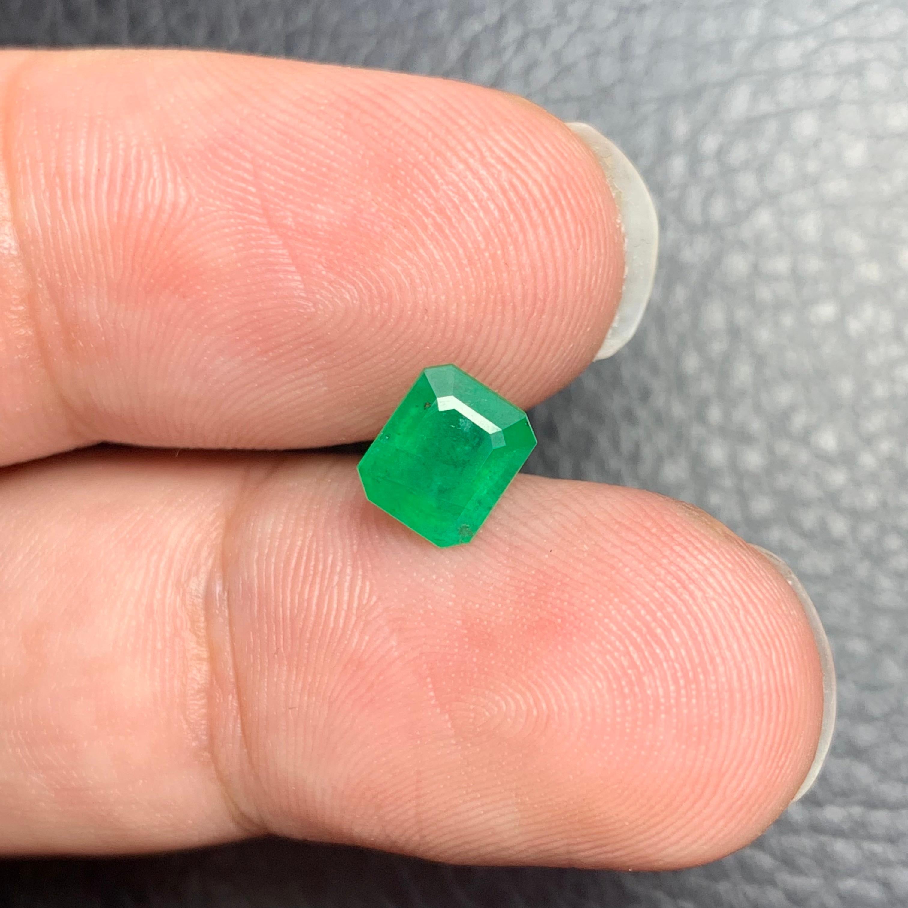 Gemma di smeraldo naturale sciolta da 1.05 carati proveniente dalla miniera di Swat, Pakistan in vendita 1