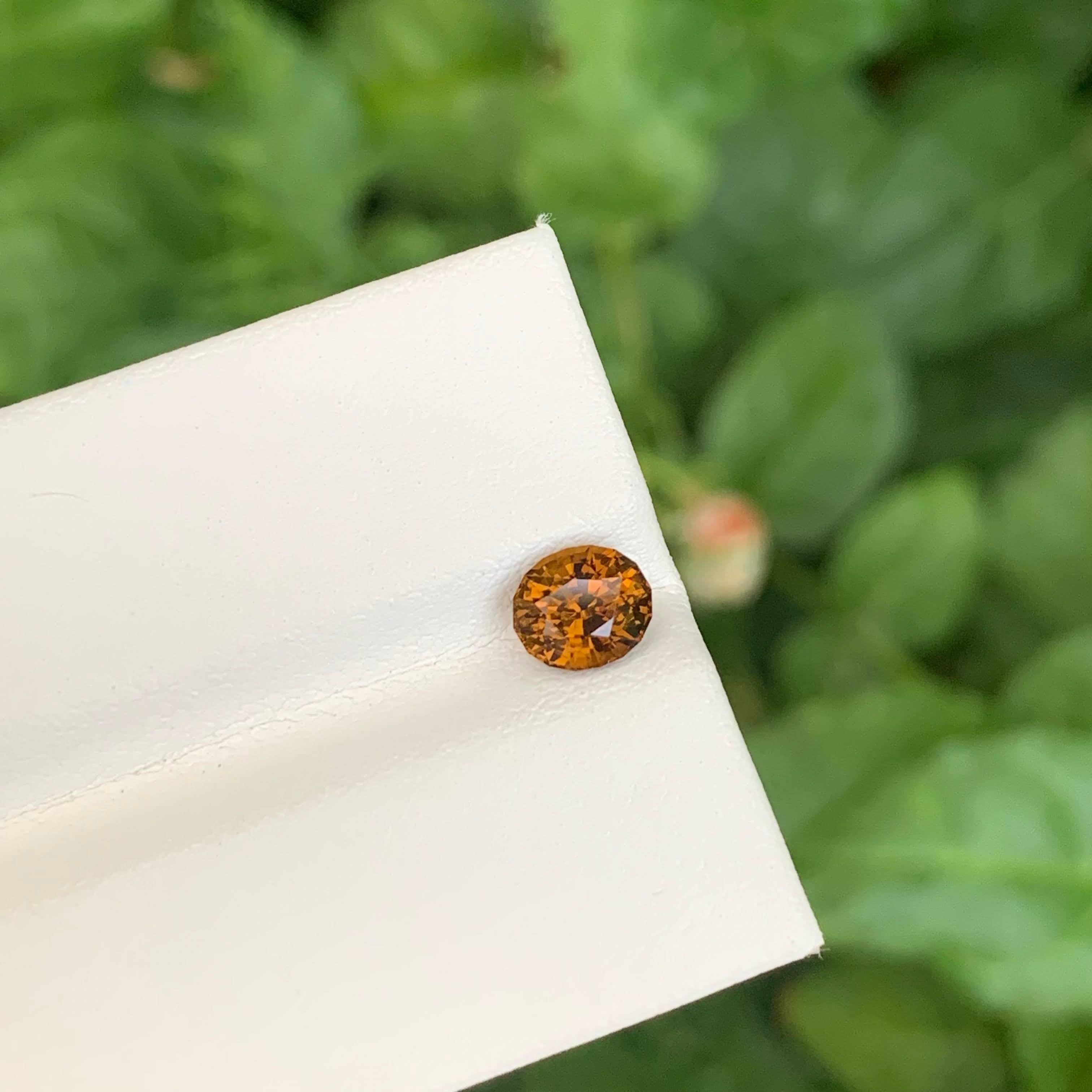 1.05 Carat Natural Loose Orange Brown Mali Garnet Stone Oval Cut Gemstone (pierre précieuse de taille ovale) Neuf - En vente à Bangkok, TH