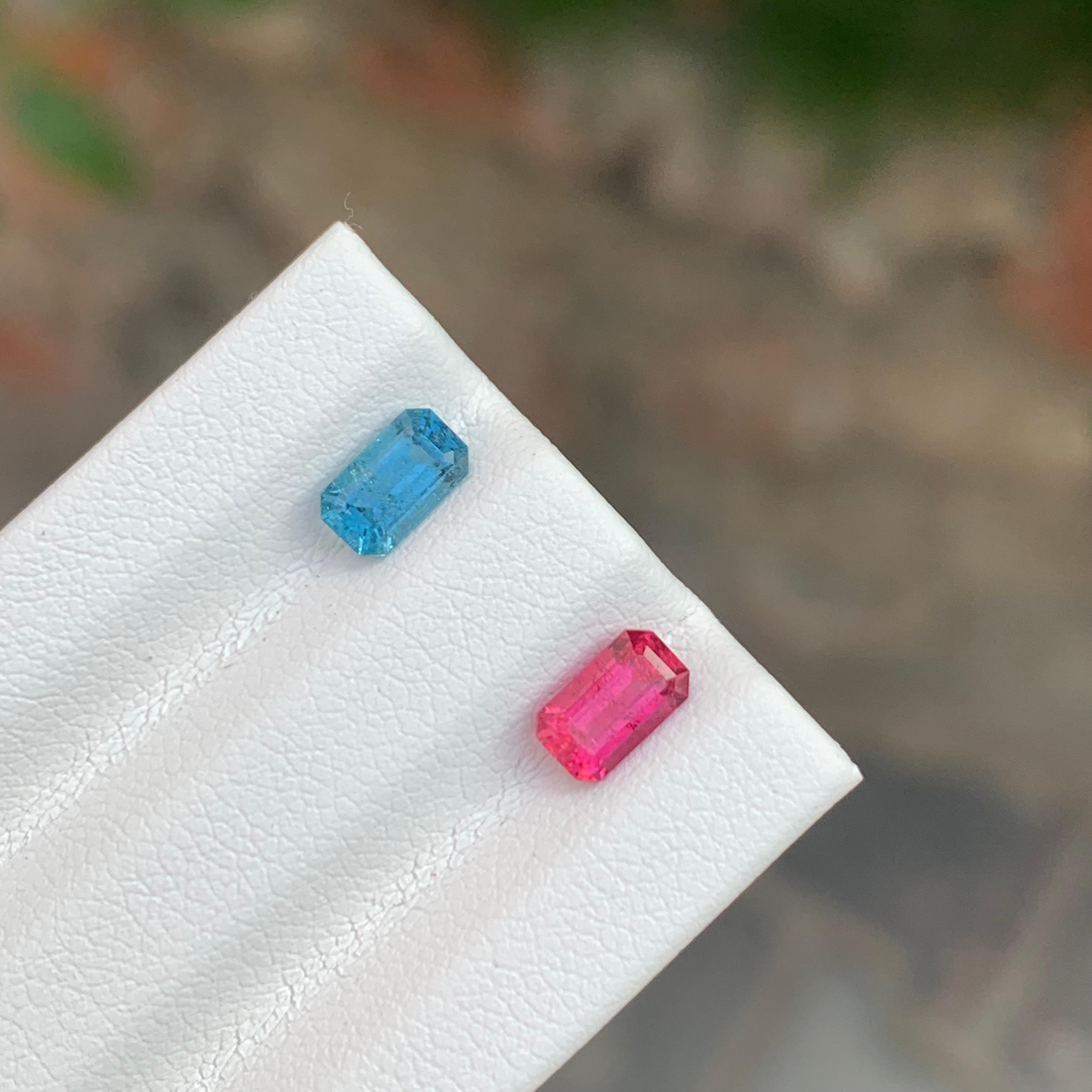 Coppia di tormaline sciolte di colore inverso 

Peso: 1,05 carati
Dimensioni: 6 x 3,6 x 2,8 mm e 
                   6 x 3.6 x 3 Mm 
Origine: Afghanistan
Certificato: Su richiesta
Trattamento: Non
Forma: Smeraldo 


La tormalina è una gemma