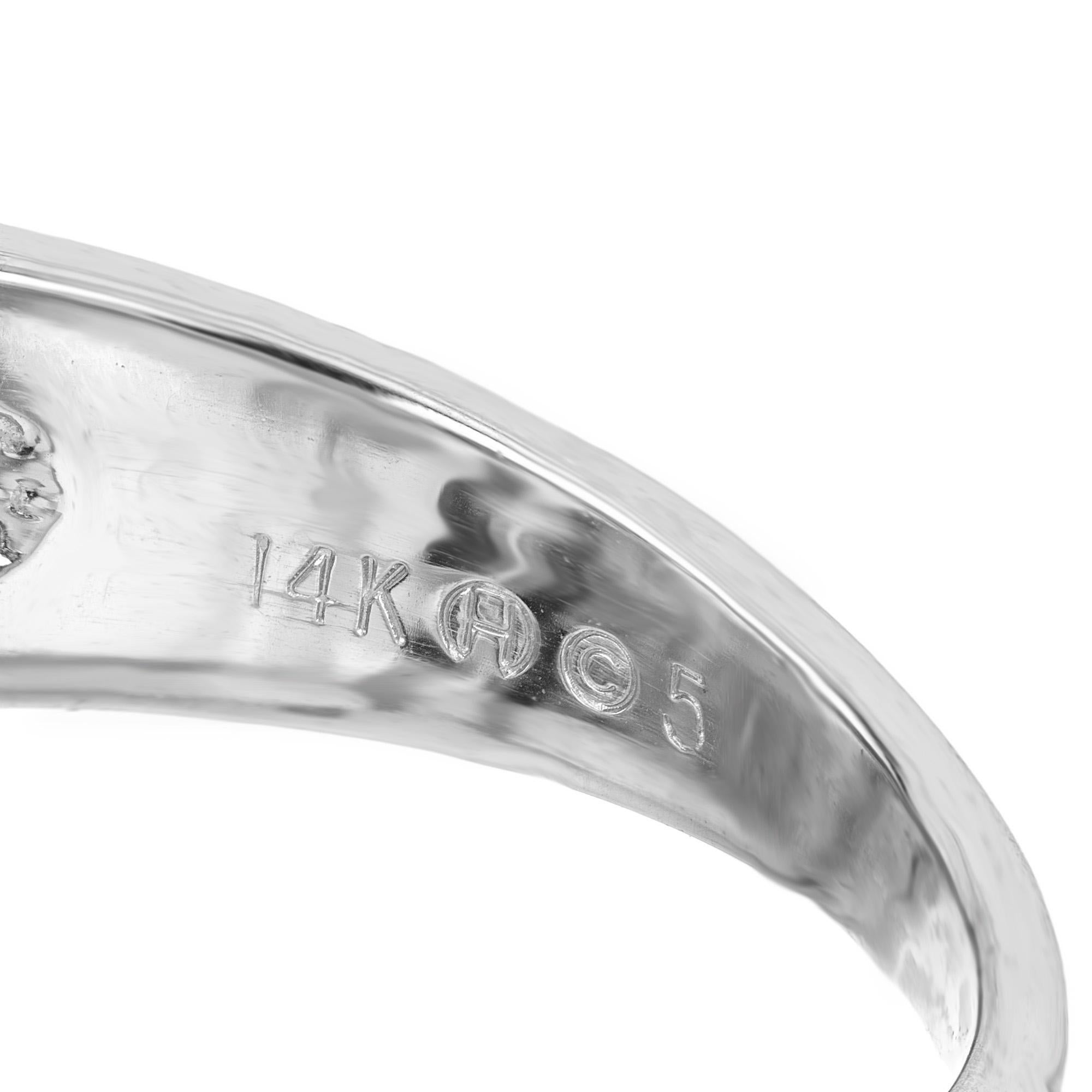 1,05 Karat runder Diamant-Cluster-Ring aus Weißgold im Angebot 1