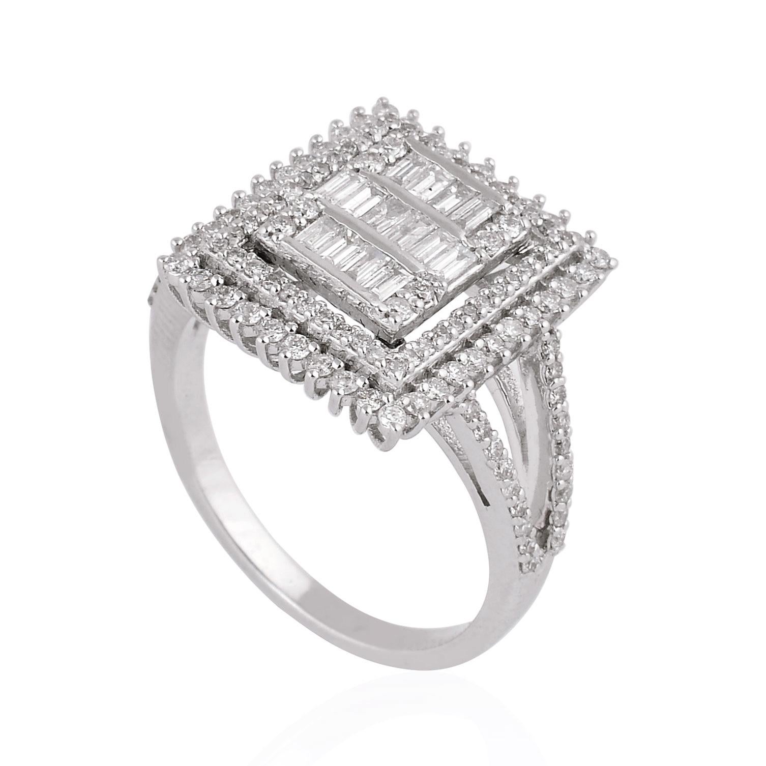 Artikel-Code:- CN-36415C
Bruttogewicht :- 4.79 gm
14k Solid White Gold Gewicht :- 4,58 gm
Natürlicher Diamant Gewicht :- 1.05 Karat  ( DURCHSCHNITTLICHE DIAMANT-REINHEIT SI1-SI2 & FARBE H-I )
Ring Größe :- 7 US & Alle Ringgröße verfügbar

✦