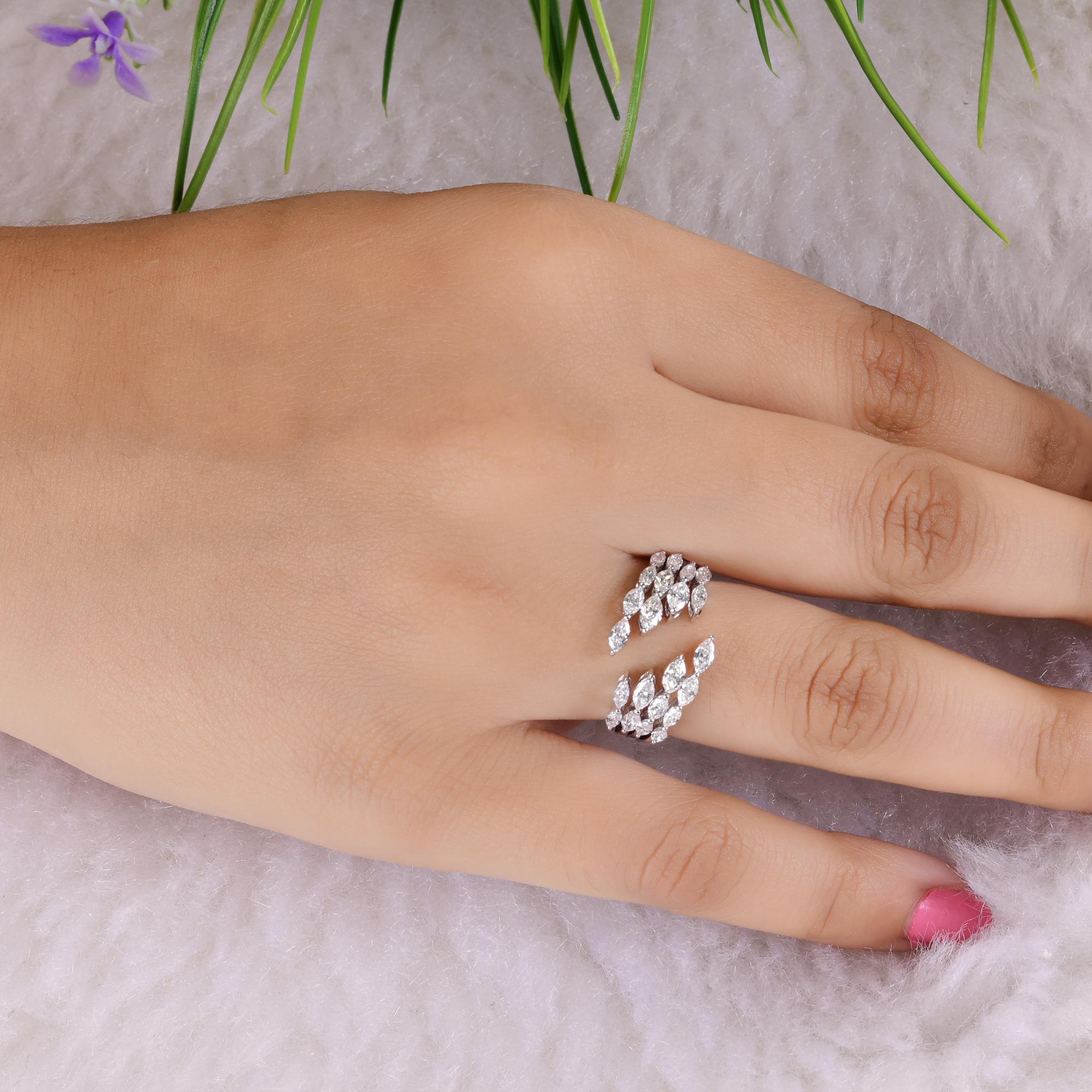1,05 quilates SI Claridad HI Color Pendientes Diamante Marquesa Oro Blanco 18 Quilates Corte marquesa en venta