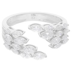 1,05 quilates SI Claridad HI Color Pendientes Diamante Marquesa Oro Blanco 18 Quilates
