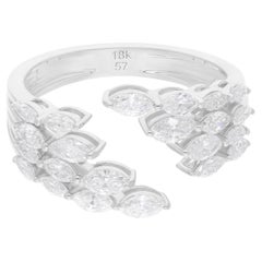 1,05 Karat SI Reinheit HI Farbe Marquise Diamant-Ohrringe 18 Karat Weißgold