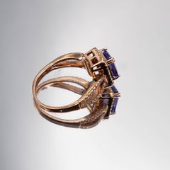 1.05 Carat Tanzanite 14k Rose Gold with 0.36 Cts. Diamond