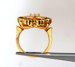 1.05 Carat Vintage Cluster Diamonds Ring 14 Karat Old Miner*