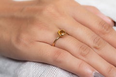 1.05 Carat Yellow Sapphire Solitaire Ring in 18K Yellow Gold