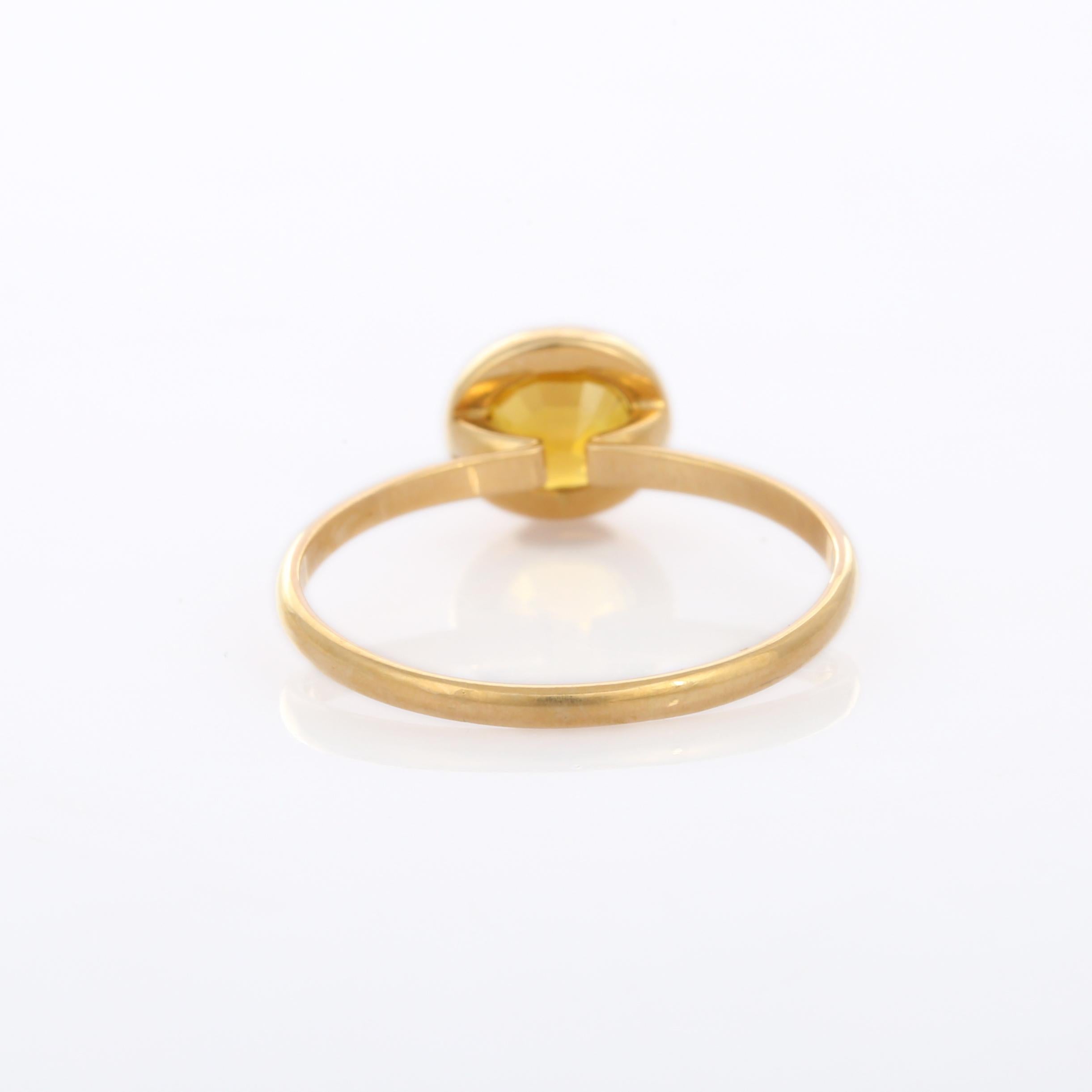 For Sale:  1.05 Carat Yellow Sapphire Solitaire Ring in 18K Yellow Gold 5