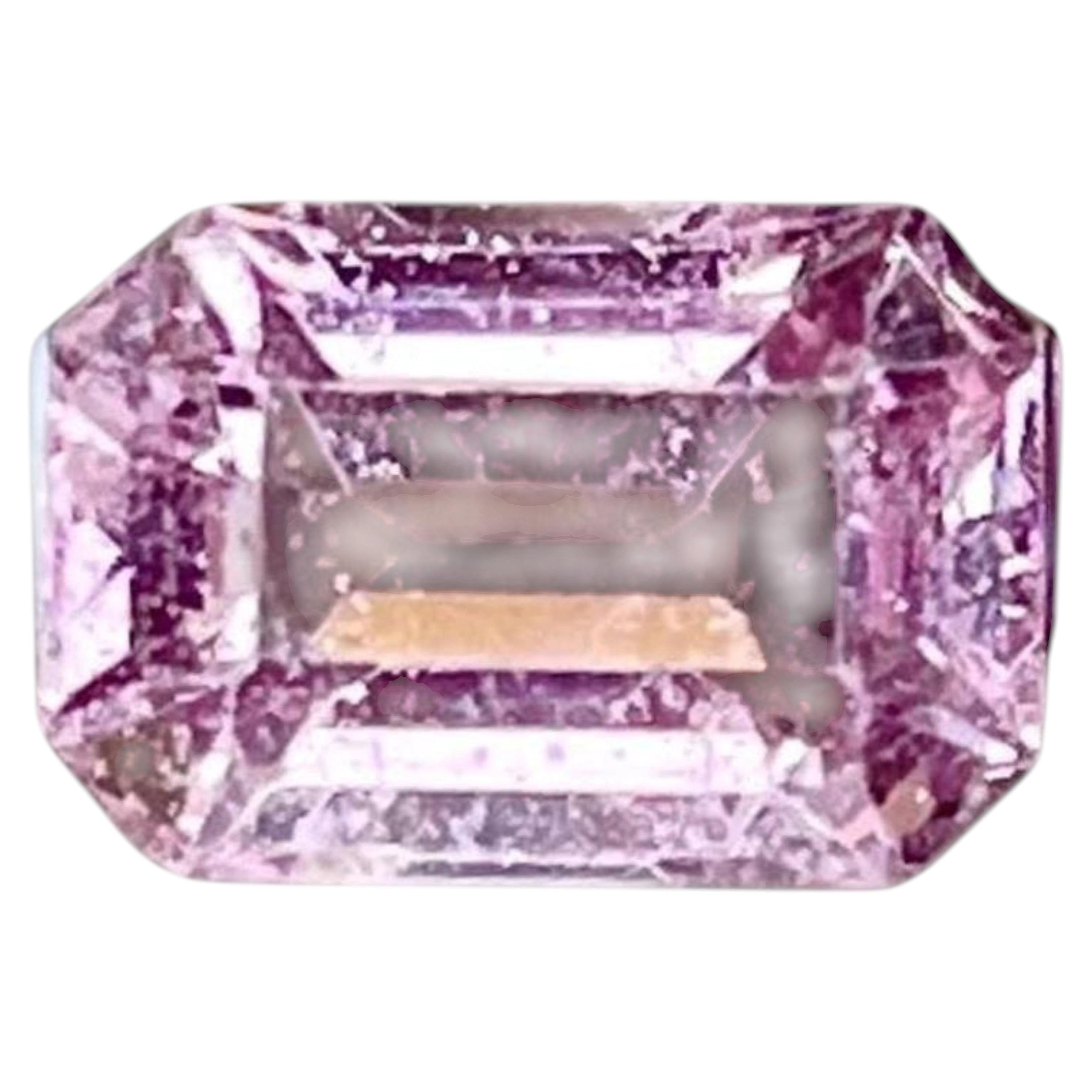 1.05 carats Pink Spinel Stone Emerald Cut Natural Gemstone from Burma