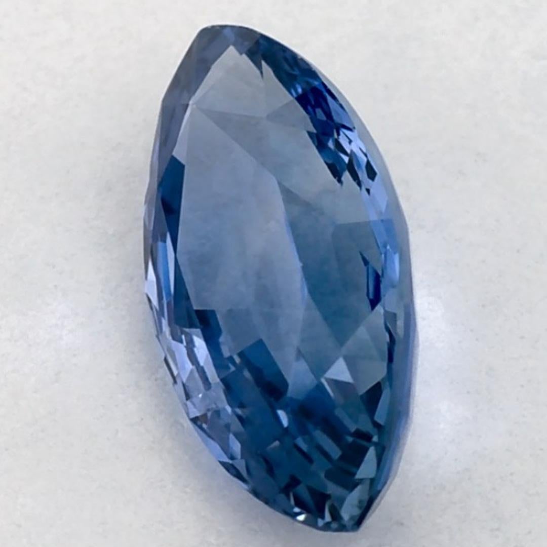 1.05 Karat Blauer Saphir Marquise Loser Edelstein Damen im Angebot