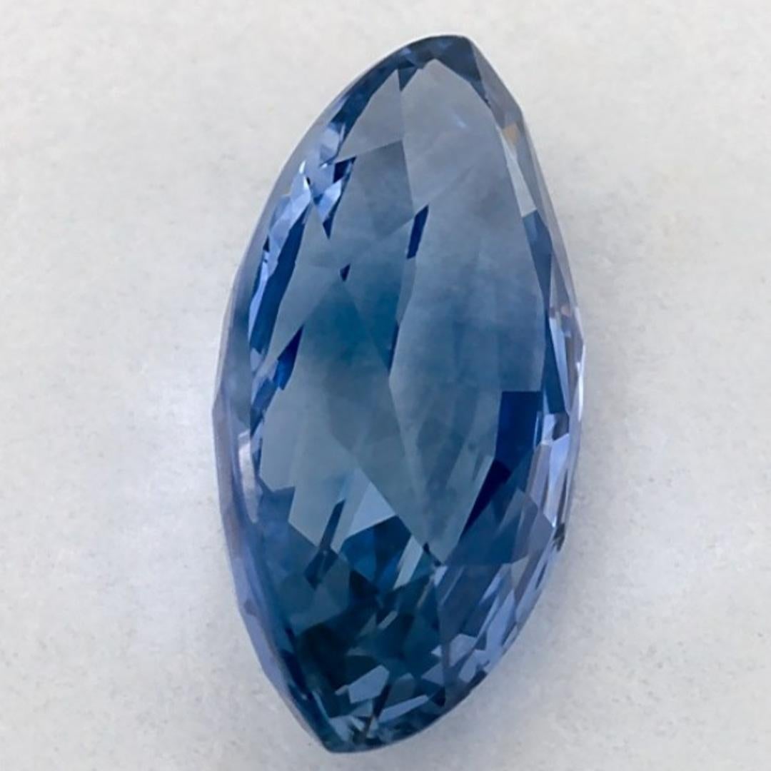 1.05 Karat Blauer Saphir Marquise Loser Edelstein im Angebot 2