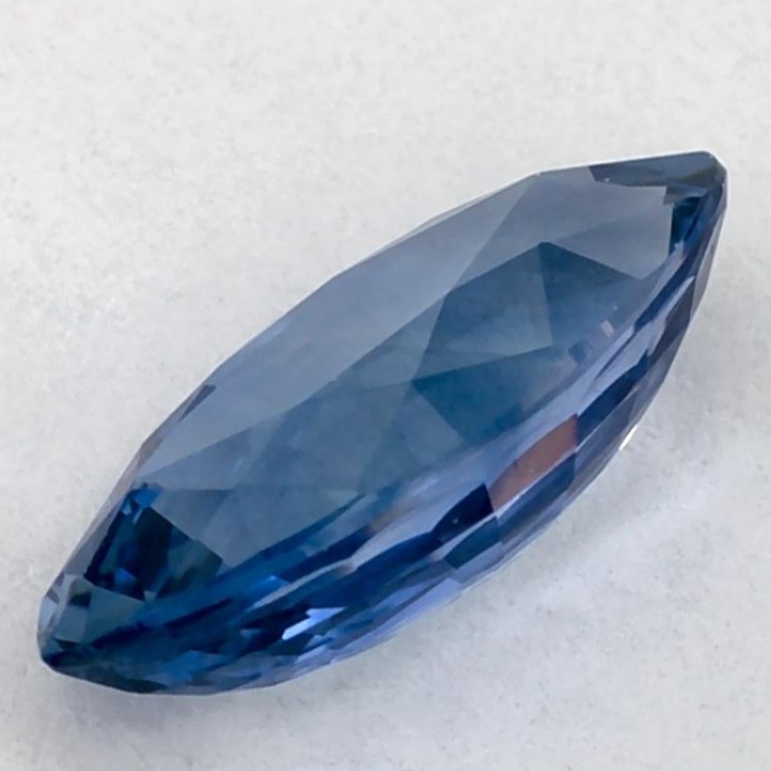 1.05 Karat Blauer Saphir Marquise Loser Edelstein im Angebot 3